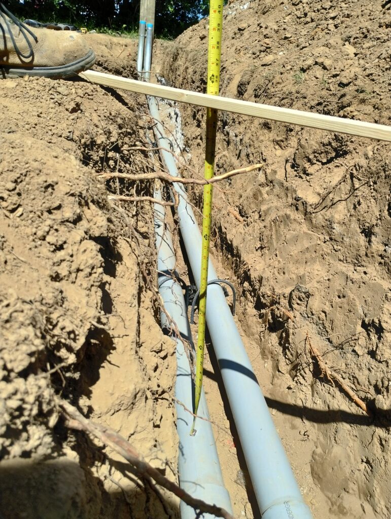 Conduit had to be 42 inches below ground